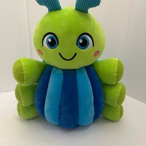 Green and Blue Plush Caterpillar Toy